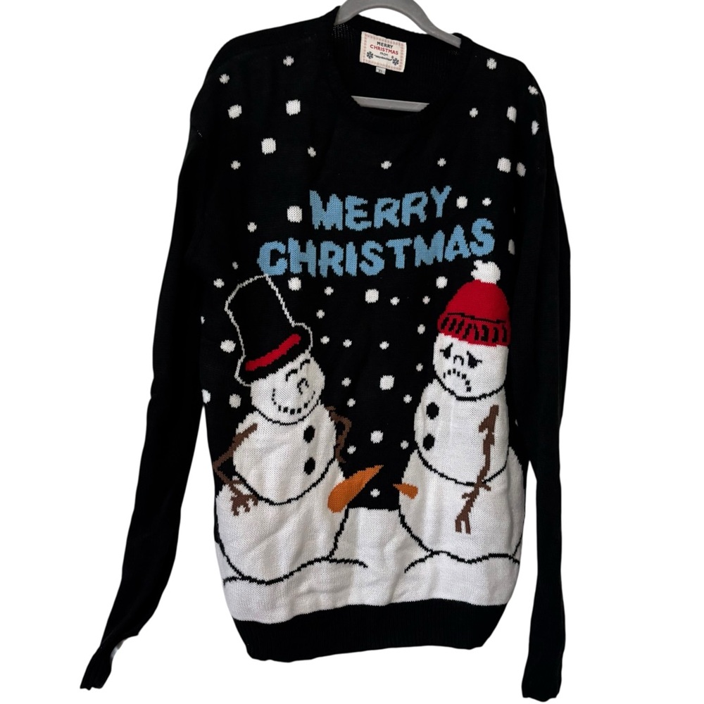 Daisy’s Boutique Ugly Christmas Sweater Snowmen Carrots size XL